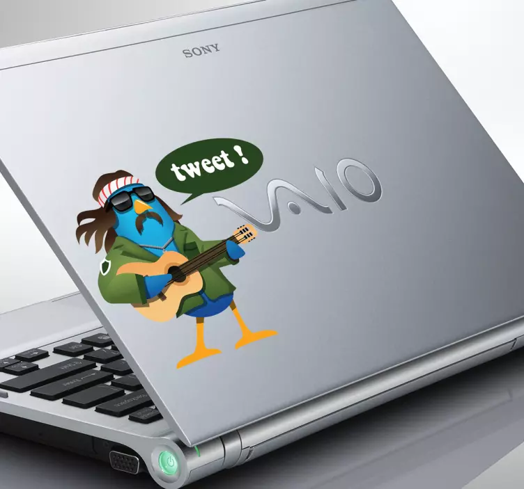 Tweet do hippie autocolante para pc - TenStickers