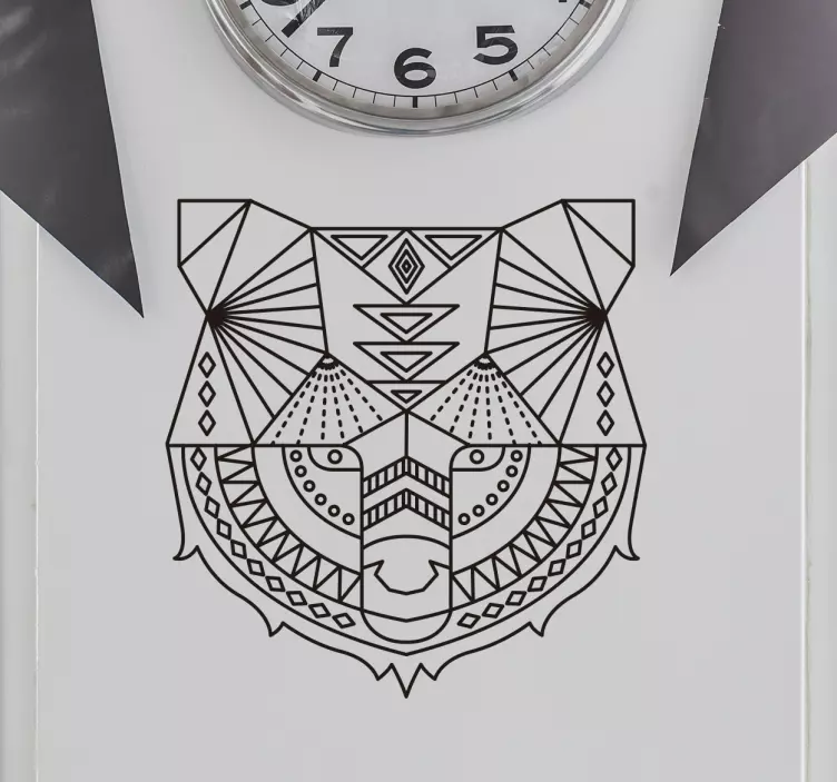 Autocolantes com animais selvagens Oso geométrico - TenStickers