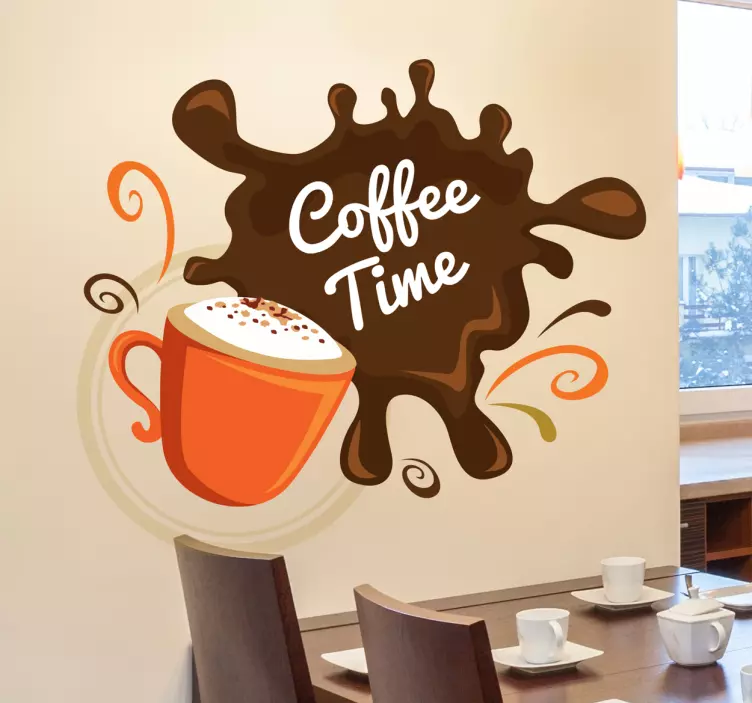 Vinil autocolante coffee time - TenStickers