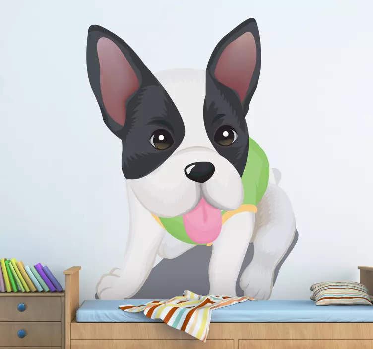 Vinil autocolante de parede de cão elegante - TenStickers