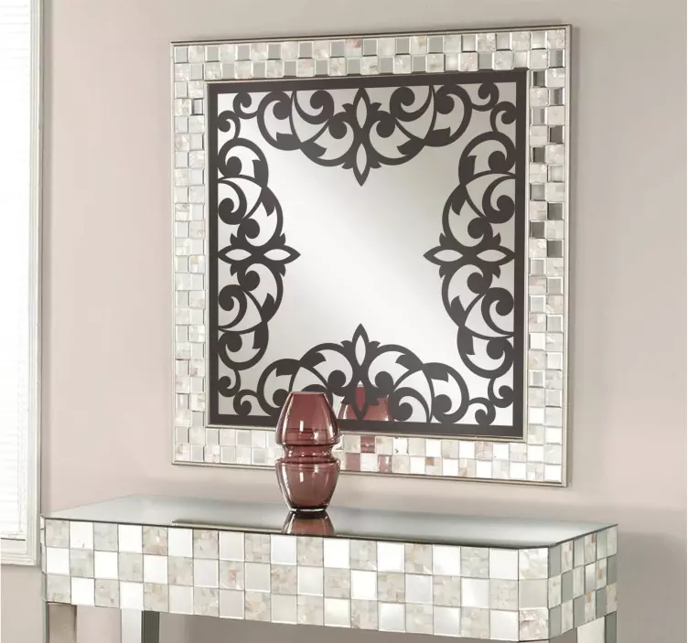 vinil autocolante decorativo da parede do quadro floral vintage - TenStickers