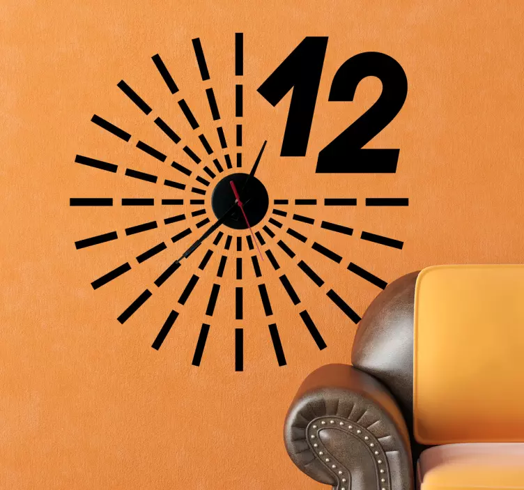 vinil autocolante decorativo da parede do relógio progressivo - TenStickers