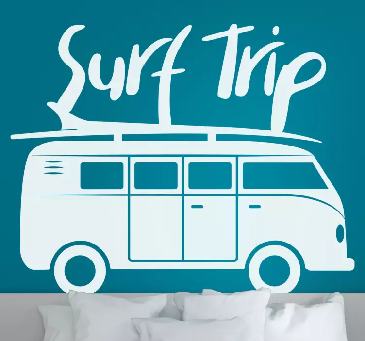 Vinil autocolante decorativo de surf Surf trip - TenStickers