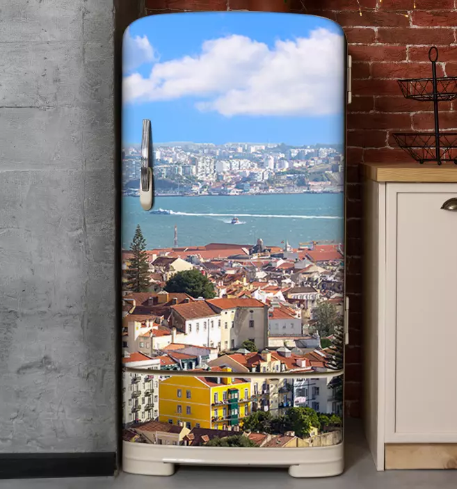 autocolante de vinil geladeira lisboa - TenStickers