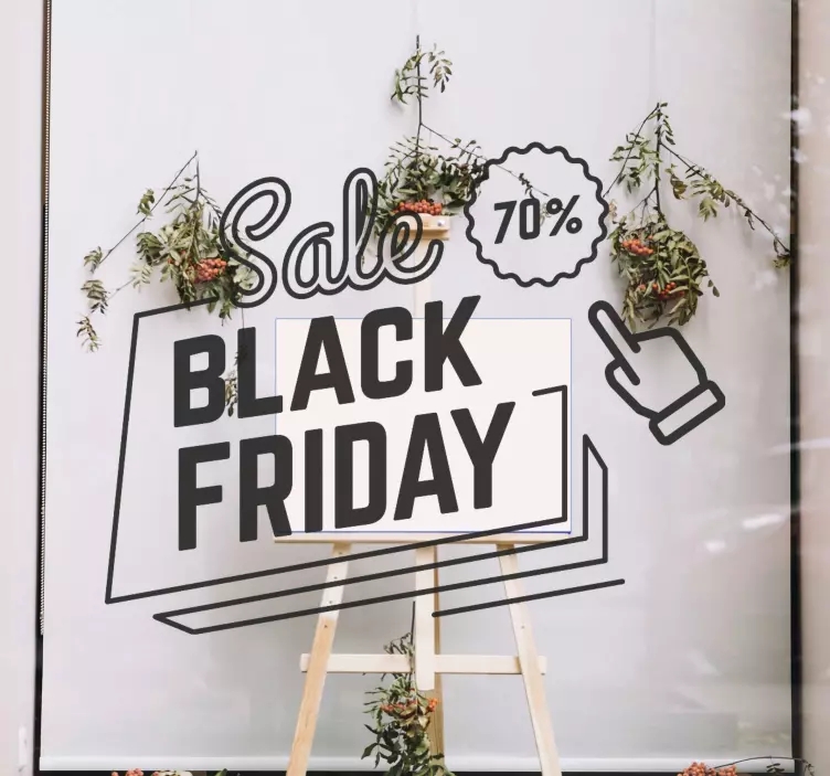 Autocolante montra para black friday - TenStickers