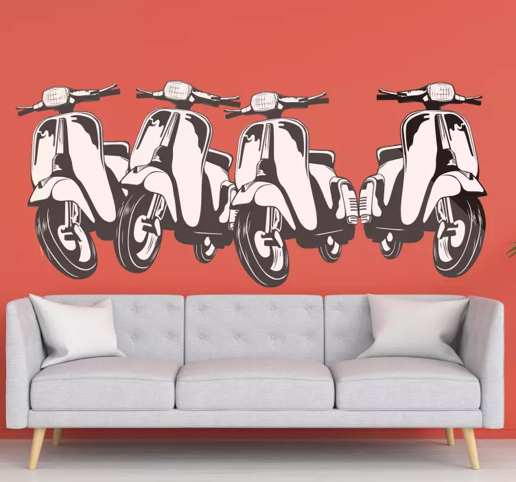 Vinis decorativo mota vespas - TenStickers
