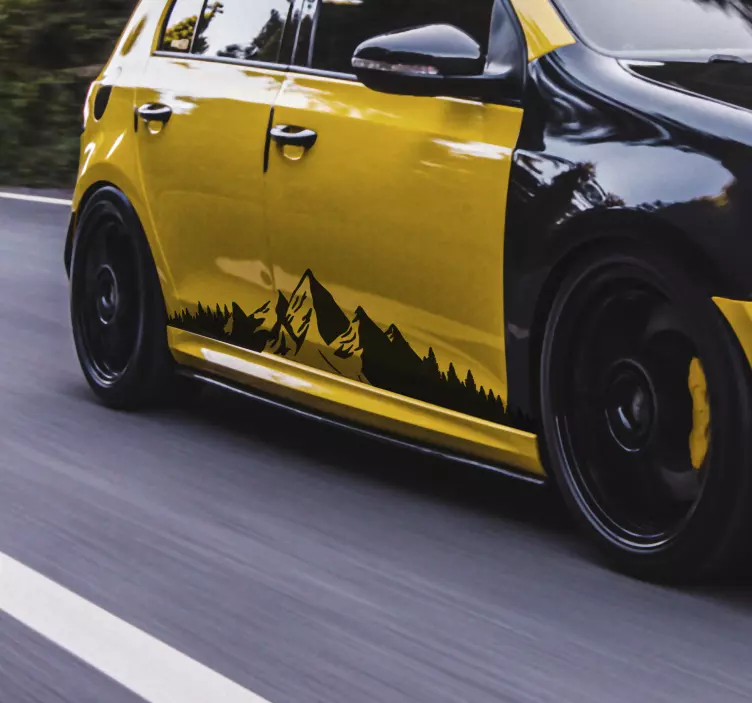 Autocolante para carros com montanhas - TenStickers