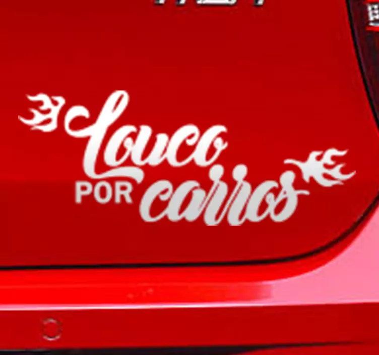 Vinil Autocolante Louco por Carros - TenStickers