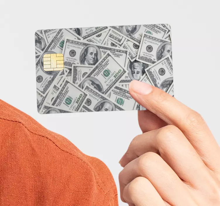 Autocolante para cartão multibanco dólares - TenStickers