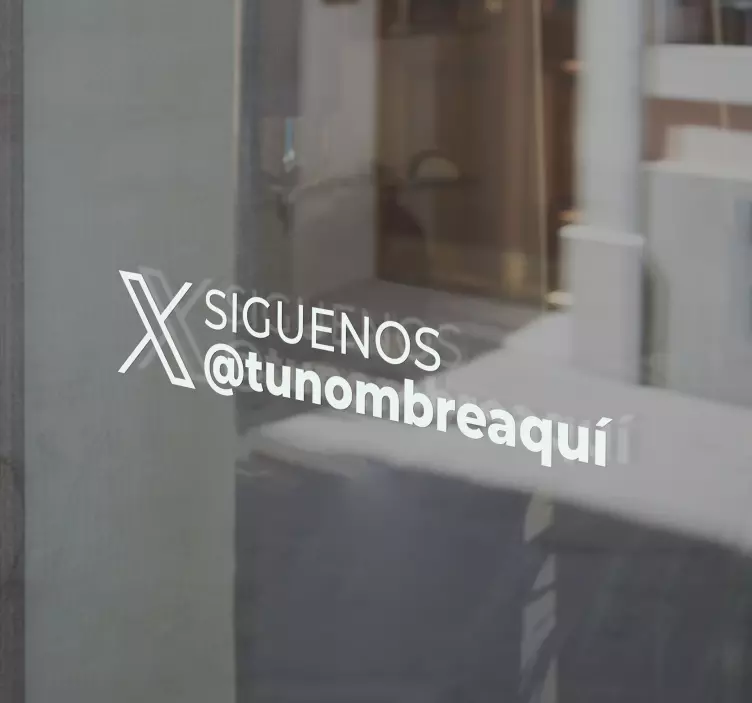 Autocolante decorativo para montras símbolo de Twitter "Siga-nos" - TenStickers