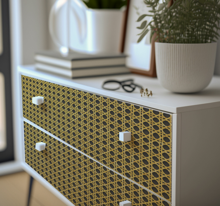 Autocolante para móveis buracos de vime - TenStickers