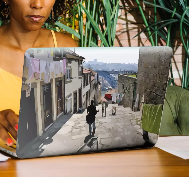 Autocolante para PC Escadas dos Guindais - TenStickers