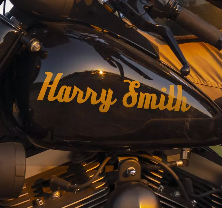 Autocolante personalizável caligrafia de motocicleta - TenStickers