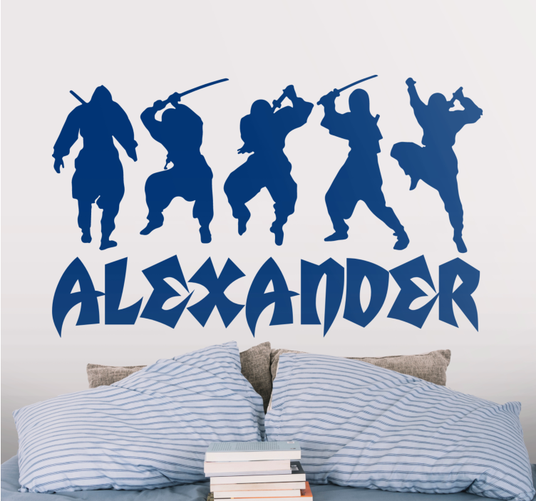 Vinil videojogo Conjunto de silhueta ninja - TenStickers