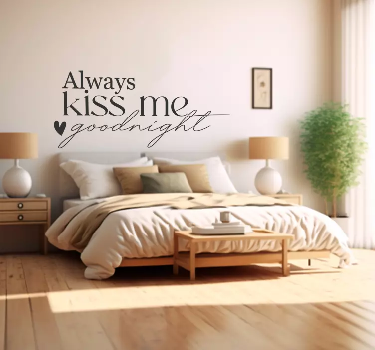 Autocolante com frase Kiss Me - TenStickers