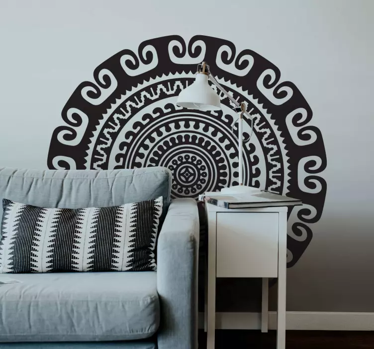 Autocolantes com padrões florais Mandala circular - TenStickers