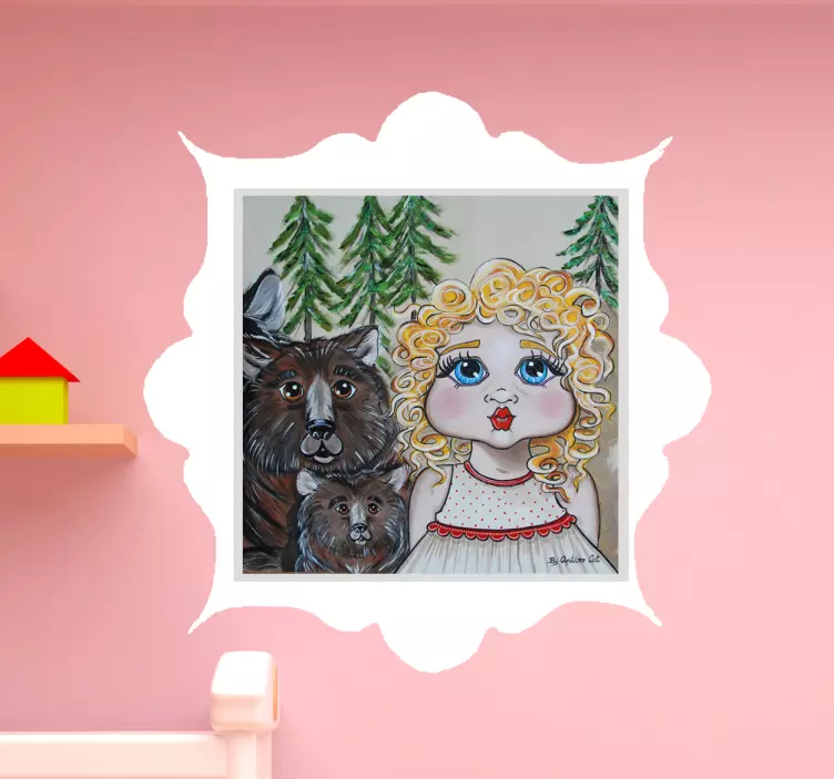 Vinil conto dos cachinhos de ouro - TenStickers