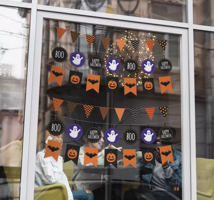 Vinil decoração bandeiras Halloween - TenStickers
