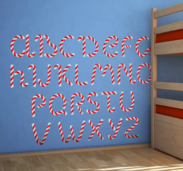 Vinil decorativo ABC candy cane - TenStickers
