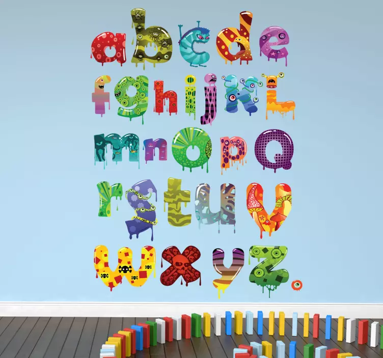 Vinil decorativo ABC monstros - TenStickers