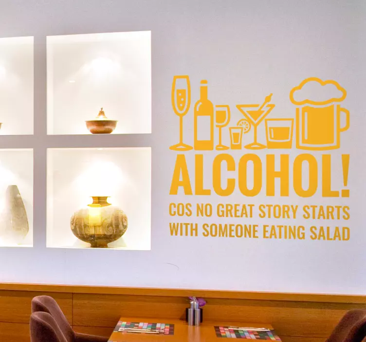 Vinil Decorativo Alcohol Great Story - TenStickers