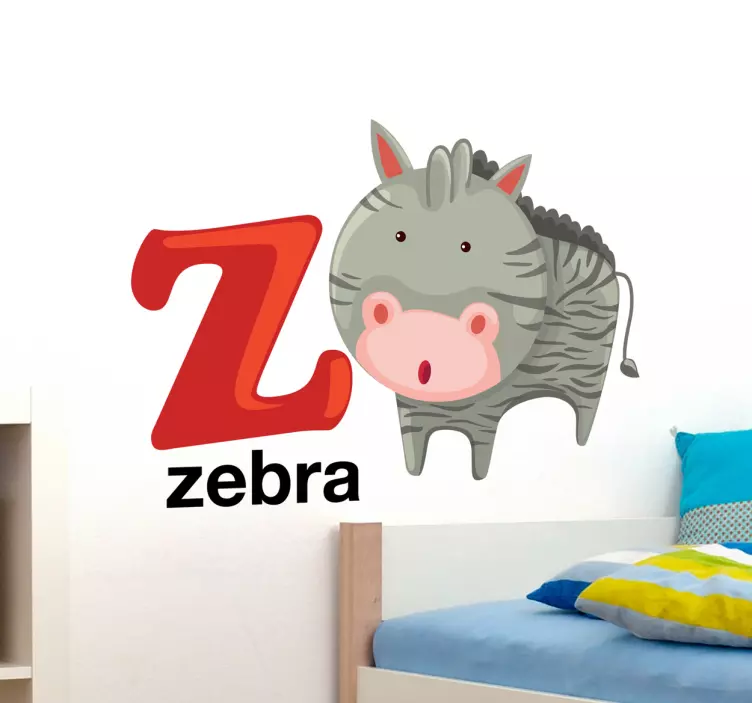 Vinil decorativo animal letra Z - TenStickers