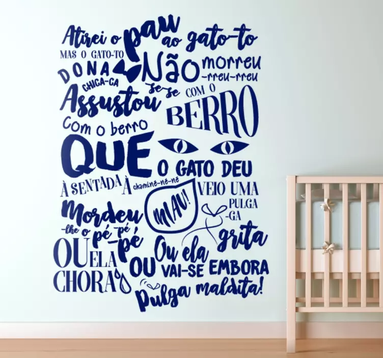 Vinil decorativo "atirei o pau ao gato" - TenStickers