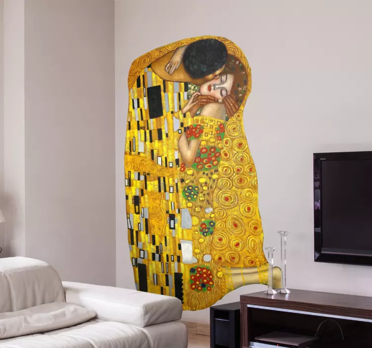 Vinil decorativo beijo Klimt - TenStickers