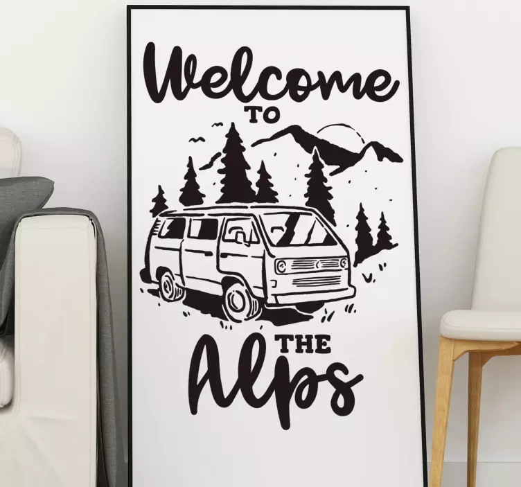 Autocolante decorativo bem-vindo aos Alpes - TenStickers