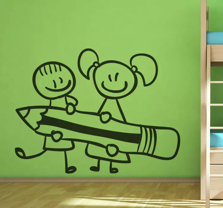 Vinil decorativo bonecos lápis - TenStickers