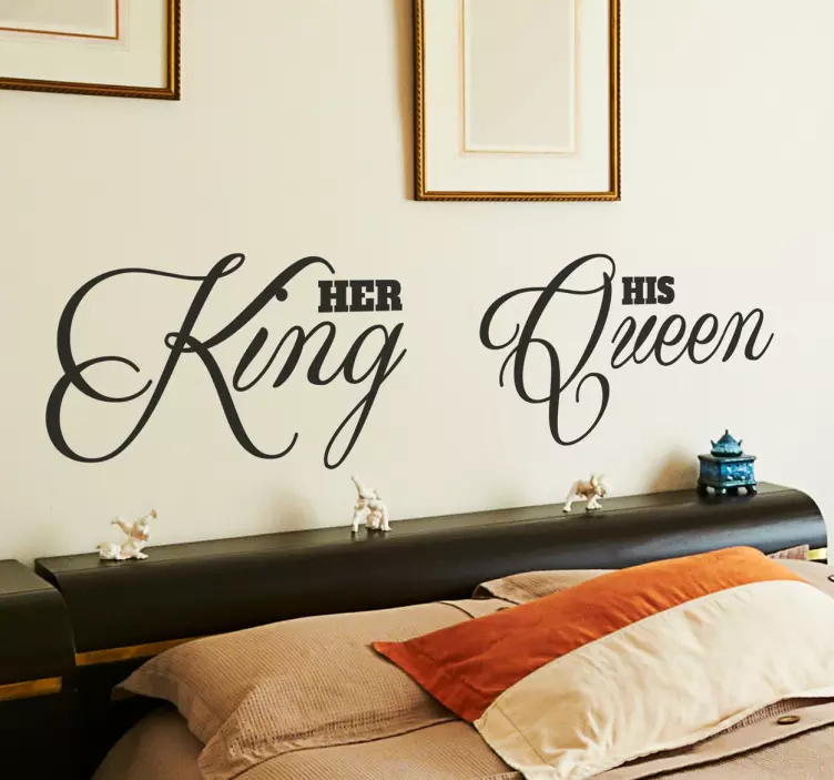Vinil decorativo cabecereira cama king e queen - TenStickers