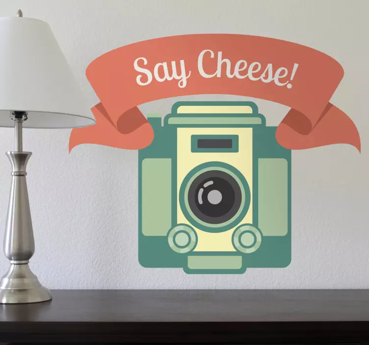 Vinil decorativo câmara say cheese - TenStickers