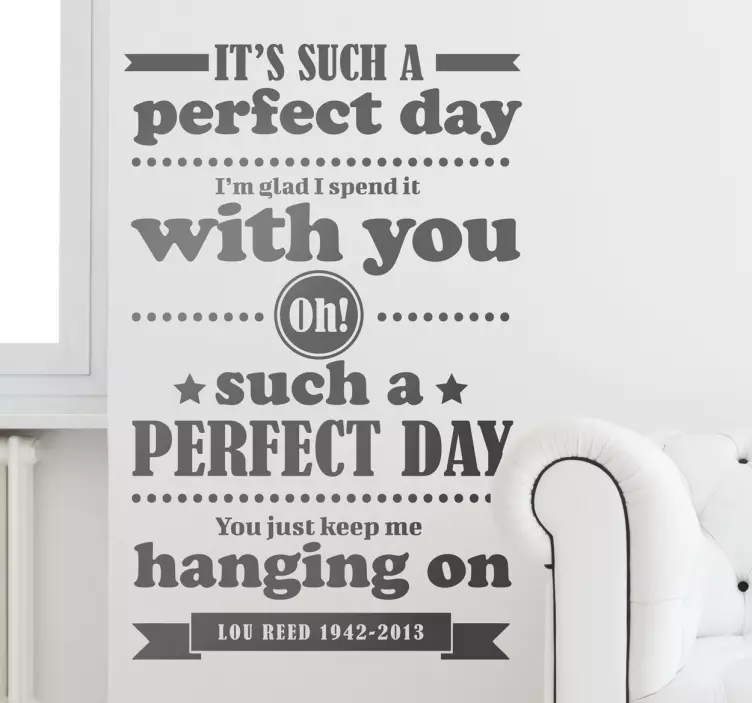 Vinil decorativo canção Lou Reed - TenStickers