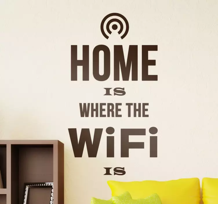 Vinil decorativo casa com Wifi - TenStickers
