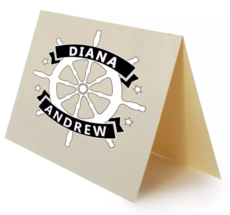 Vinil decorativo casamento convite marinheiro - TenStickers