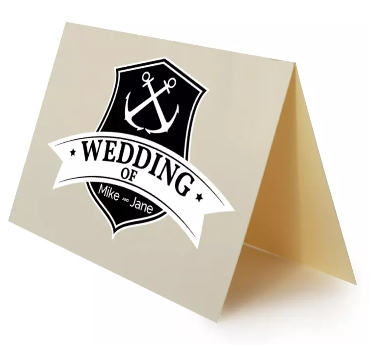 Vinil decorativo casamento convite marinheiro - TenStickers