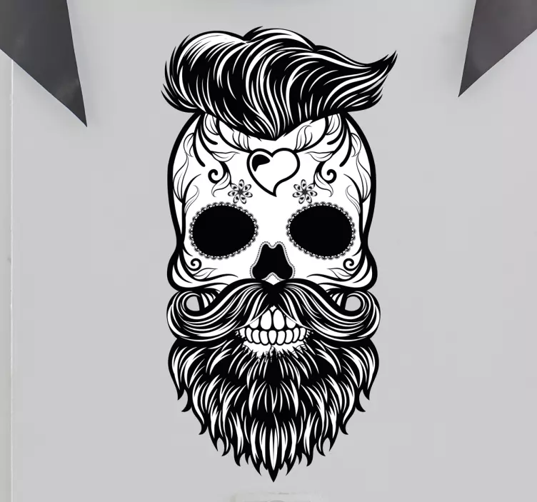 Vinil decorativo caveira hipster México - TenStickers