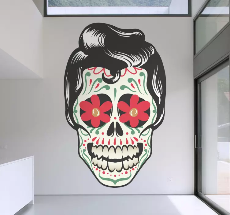 Vinil decorativo de acontecimentos caveira mexicana - TenStickers