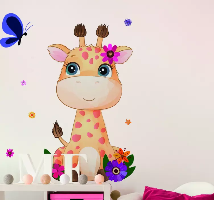 África selvagem crianças girafa vinis animais - TenStickers