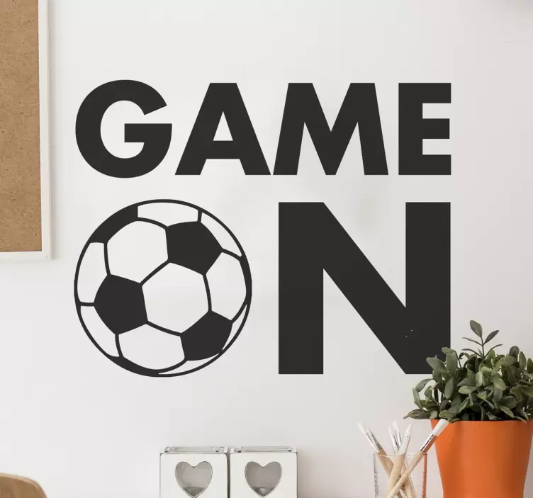 Vinil decorativo de futebol game on - TenStickers