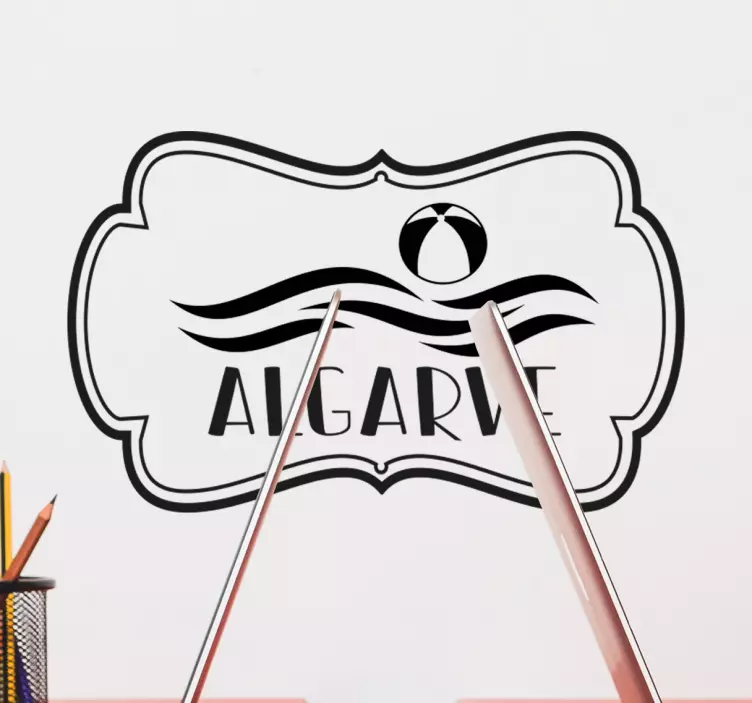 Autcolante decorativo de lugares Algarve lettering - TenStickers