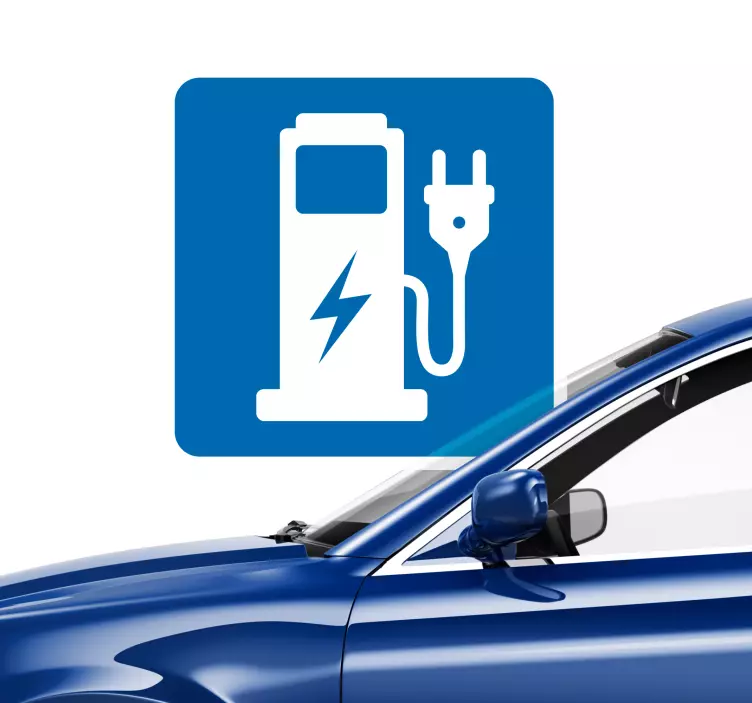 Autocolante de sinalização Ponto de carregamento elétrico - TenStickers