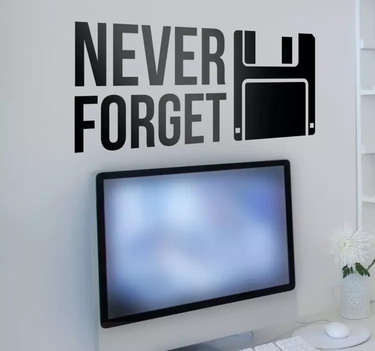 Vinil decorativo disquete never forget - TenStickers