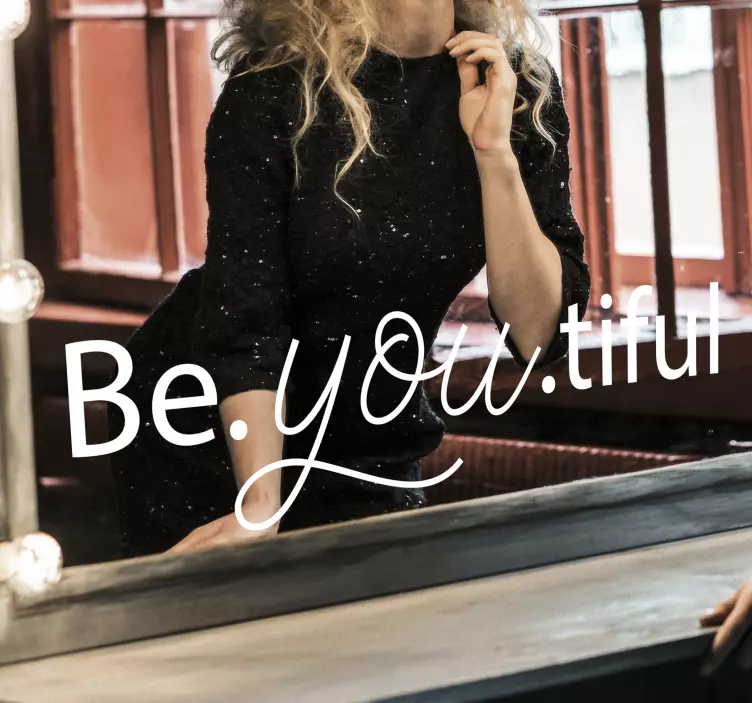Autocolante para espelho BeYoutiful - TenStickers