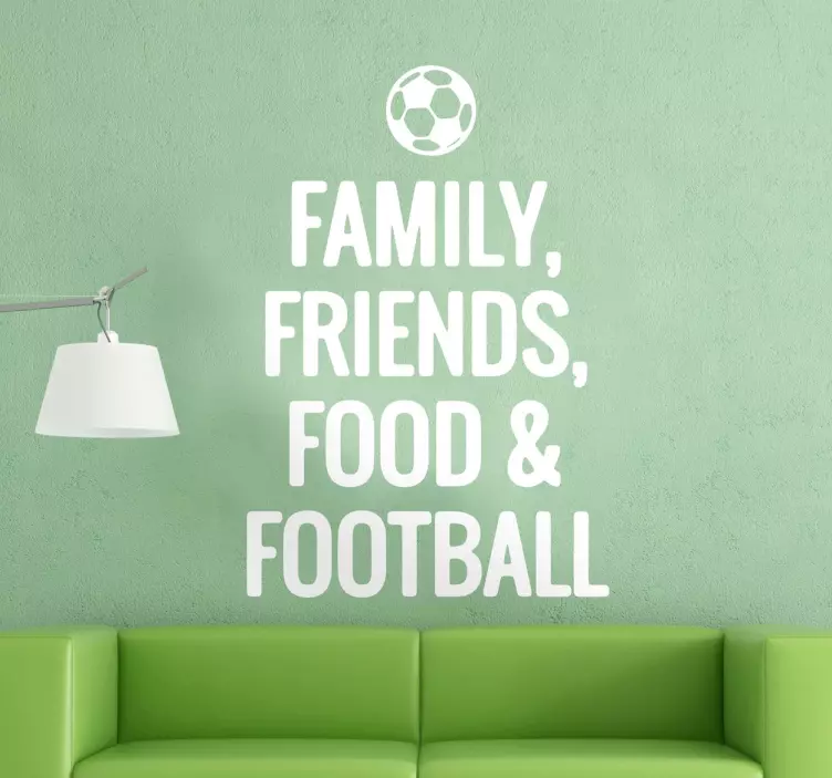 Vinil decorativo family friends football - TenStickers