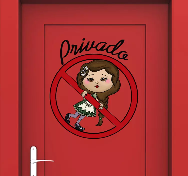 Vinil decorativo feminino privado - TenStickers