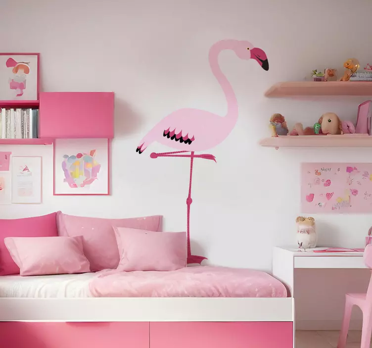 Vinil decorativo flamingo rosa - TenStickers