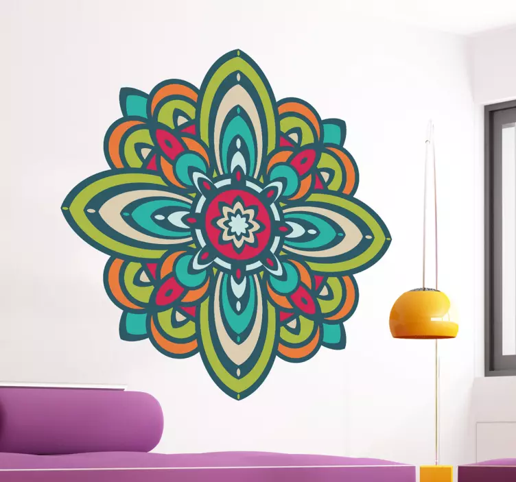 Vinil Decorativo Flor Colorida - TenStickers