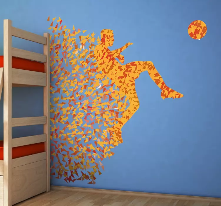 Vinil decorativo futebolista origami - TenStickers
