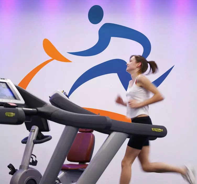 Vinil decorativo ginásio máquina correr - TenStickers